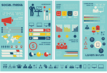 Image showing Social Media Infographic Template.