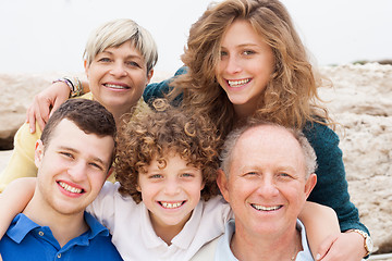 Image showing Happy family posing together