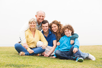 Image showing Happy family posing together