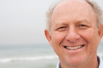 Image showing Happy old man posing to camera