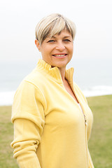 Image showing Beautiful aged woman in the park