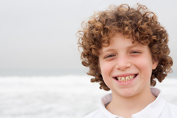 Image showing Portrait of a smiling young boy