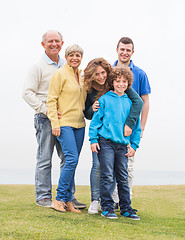 Image showing Happy extended family on vacation