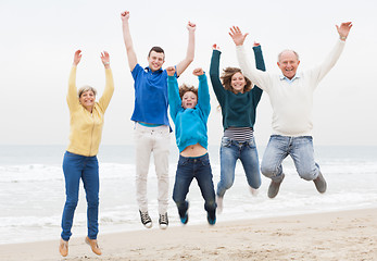 Image showing Happy family have fun at vacation