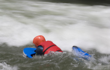 Image showing Hydrospeed in whitewater