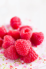 Image showing Fresh raspberries