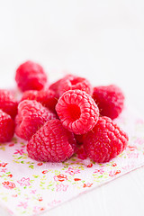 Image showing Fresh raspberries