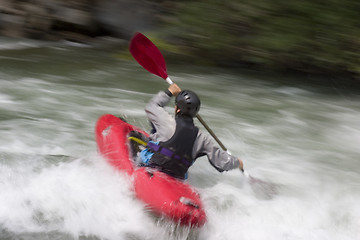 Image showing Action kayaking