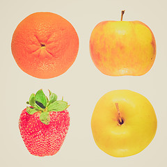 Image showing Retro look Fruits isolated