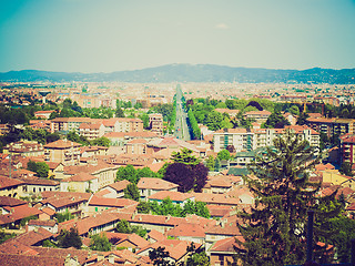 Image showing Retro look Turin panorama