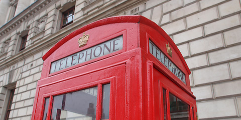 Image showing London telephone box