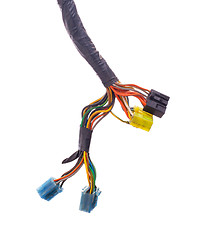 Image showing Multicolored motorcycle cable