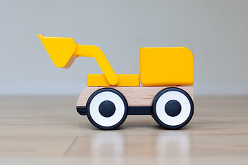 Image showing Simple wheel dozer toy