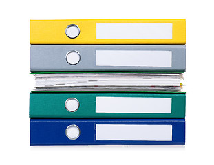 Image showing Colorful folders