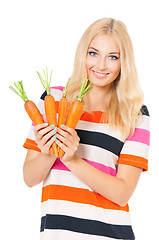 Image showing Woman with carrot