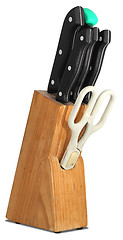 Image showing Set of knives for kitchen