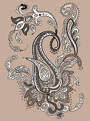 Image showing Hand Drawn Paisley ornament.