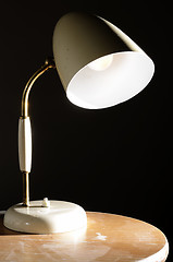 Image showing vintage lamp on the coffee table