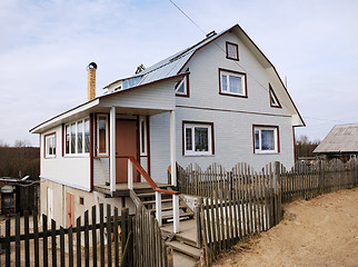 Image showing typical new farmhouse in northern Russia 