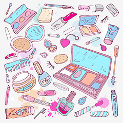 Image showing Products for makeup and beauty