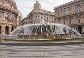 Image showing Piazza de Ferrari in Genoa
