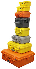 Image showing Plastic suitcases 