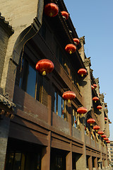 Image showing Chinese ancient buildings at the city center of Xian, China