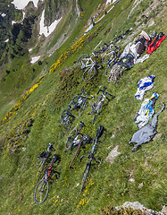 Image showing Bicycles on the Slopes of the Mountain