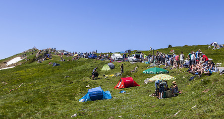 Image showing Spectators of Le Tour de France