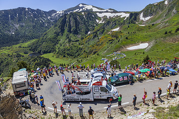 Image showing Publicity Caravan in Pyrenees Mountains