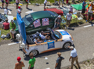 Image showing Publicity Caravan in Pyrenees Mountains