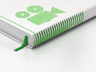 Image showing Tourism concept: closed book, Camera on white background