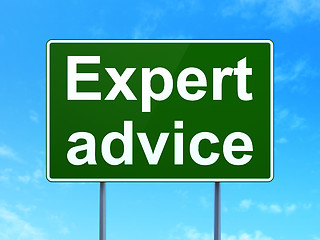 Image showing Law concept: Expert Advice on road sign background