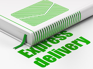 Image showing Finance concept: book Email, Express Delivery on white background