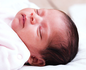 Image showing Sleeping Infant Girl