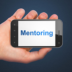 Image showing Education concept: Mentoring on smartphone