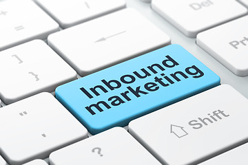 Image showing Business concept: Inbound Marketing on computer keyboard background