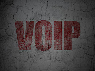 Image showing Web development concept: VOIP on grunge wall background