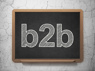 Image showing Finance concept: B2b on chalkboard background
