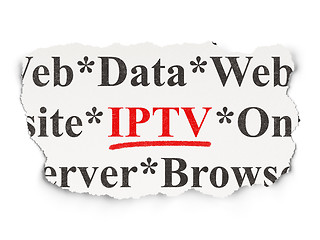 Image showing Web development concept: IPTV on Paper background