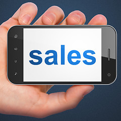 Image showing Advertising concept: Sales on smartphone