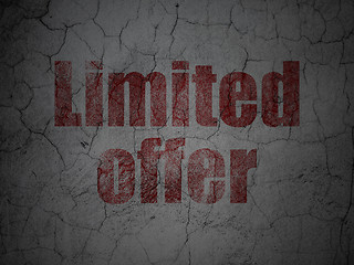Image showing Finance concept: Limited Offer on grunge wall background