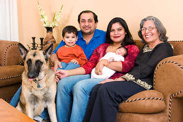 Image showing East Indian family at home