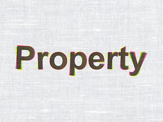 Image showing Business concept: Property on fabric texture background