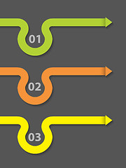 Image showing Infographic design with curling arrow elements