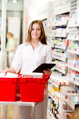 Image showing Pharmacist with Digital Tablet Prescription