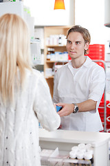 Image showing Male Pharmacist With A Customer In Pharmacy