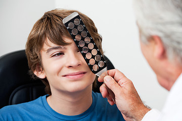 Image showing Vision Test Through Retinoscopy Glasses