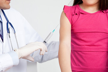 Image showing Doctor Giving Patient Injection