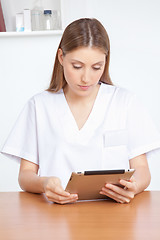 Image showing Medical Professional Using Digital Tablet